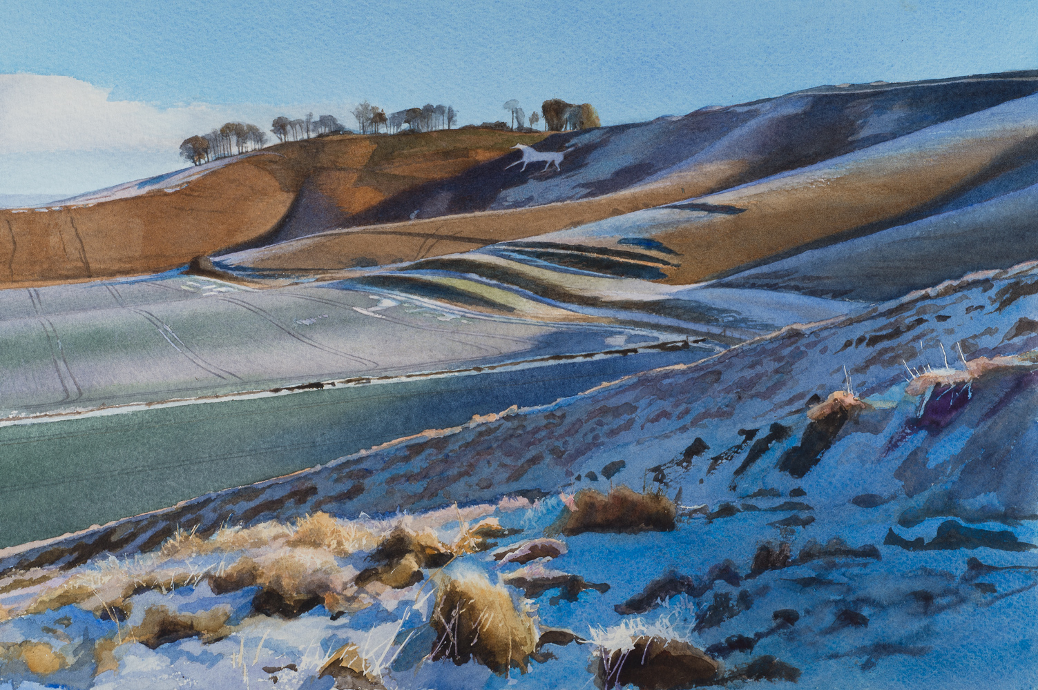 Cherhill White Horse, Winter